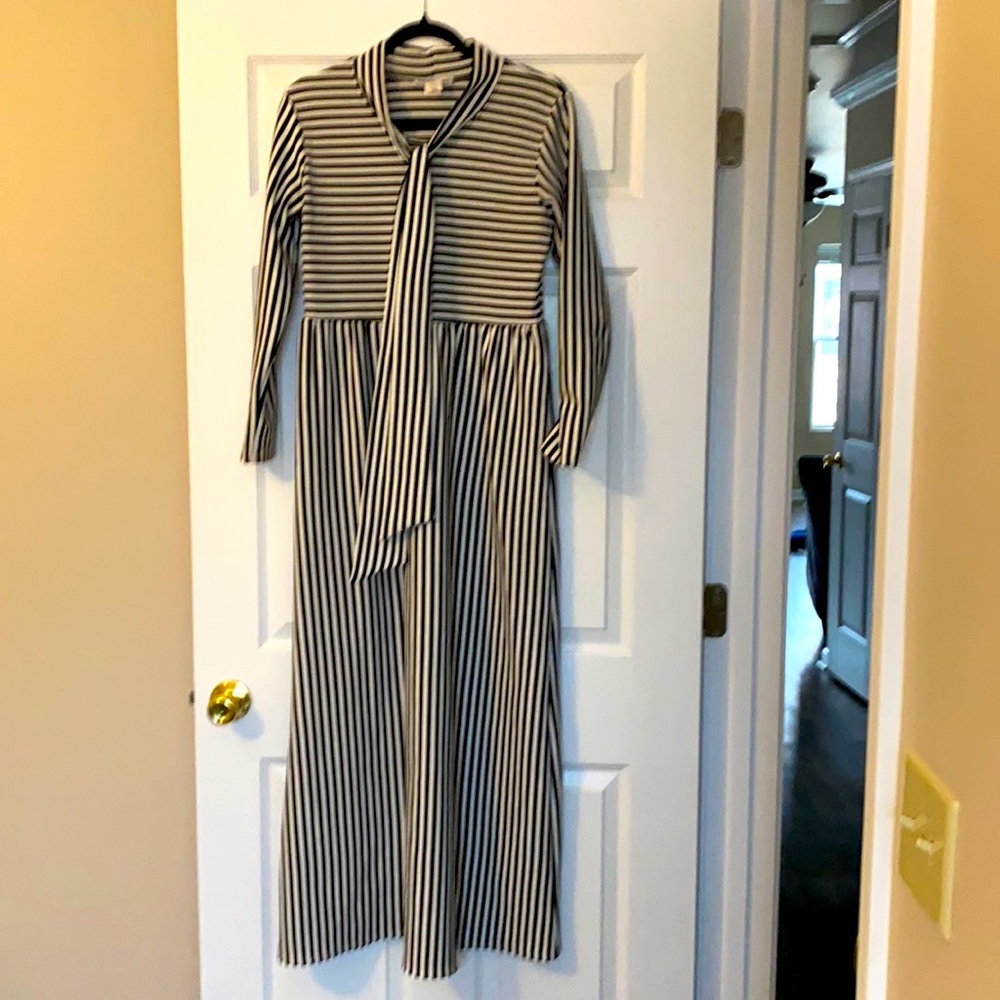 Black and white maxi dress
